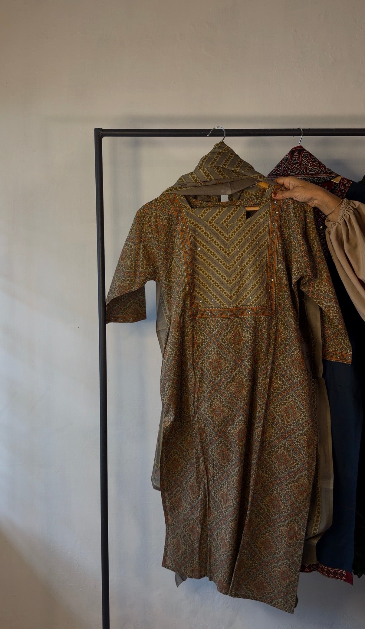 Rust & Olive Salwar Suit