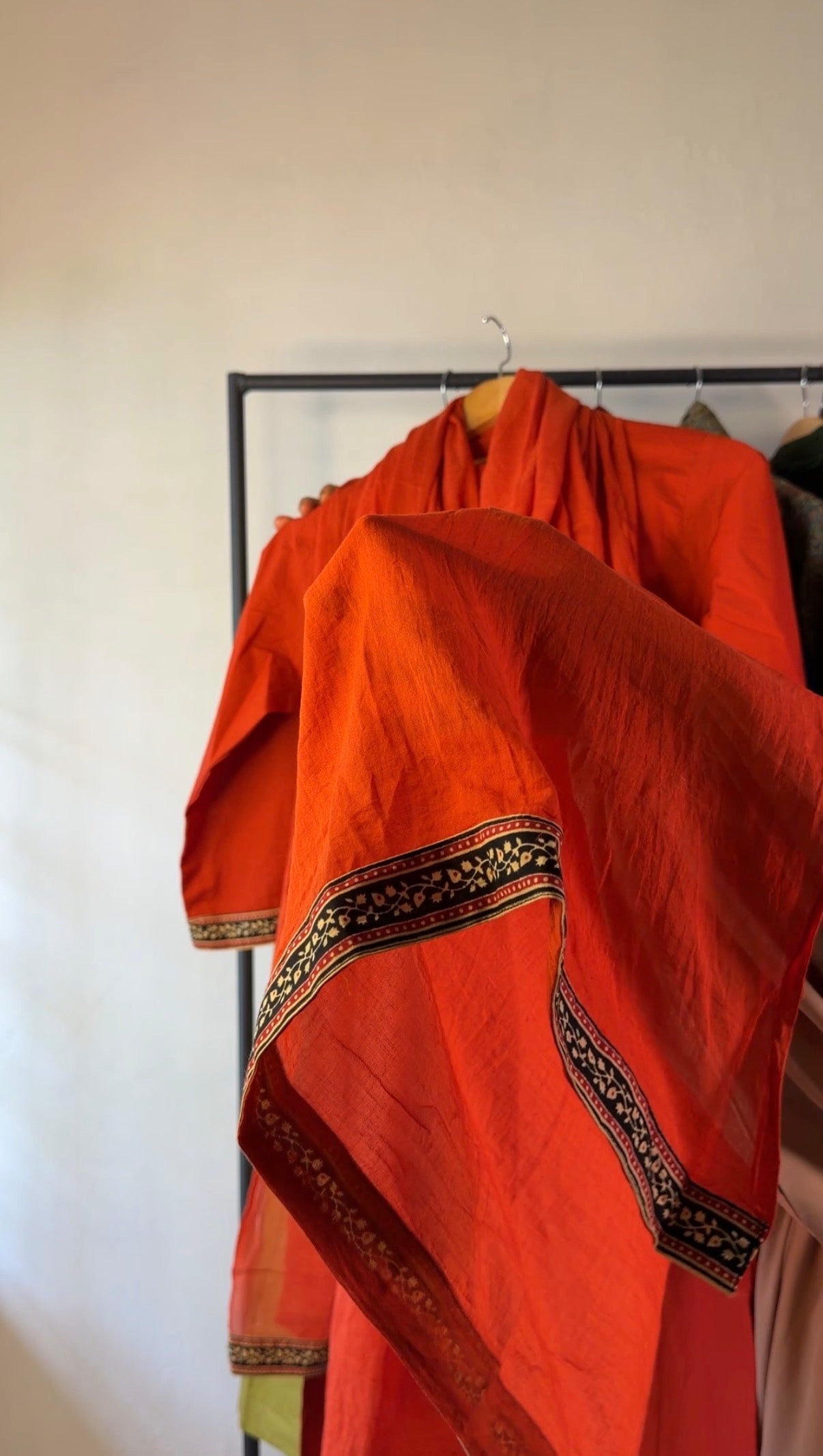 Rust Red Embroidered Salwar Suit Set