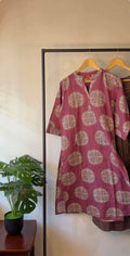 Pink Handblock Printed Kurti
