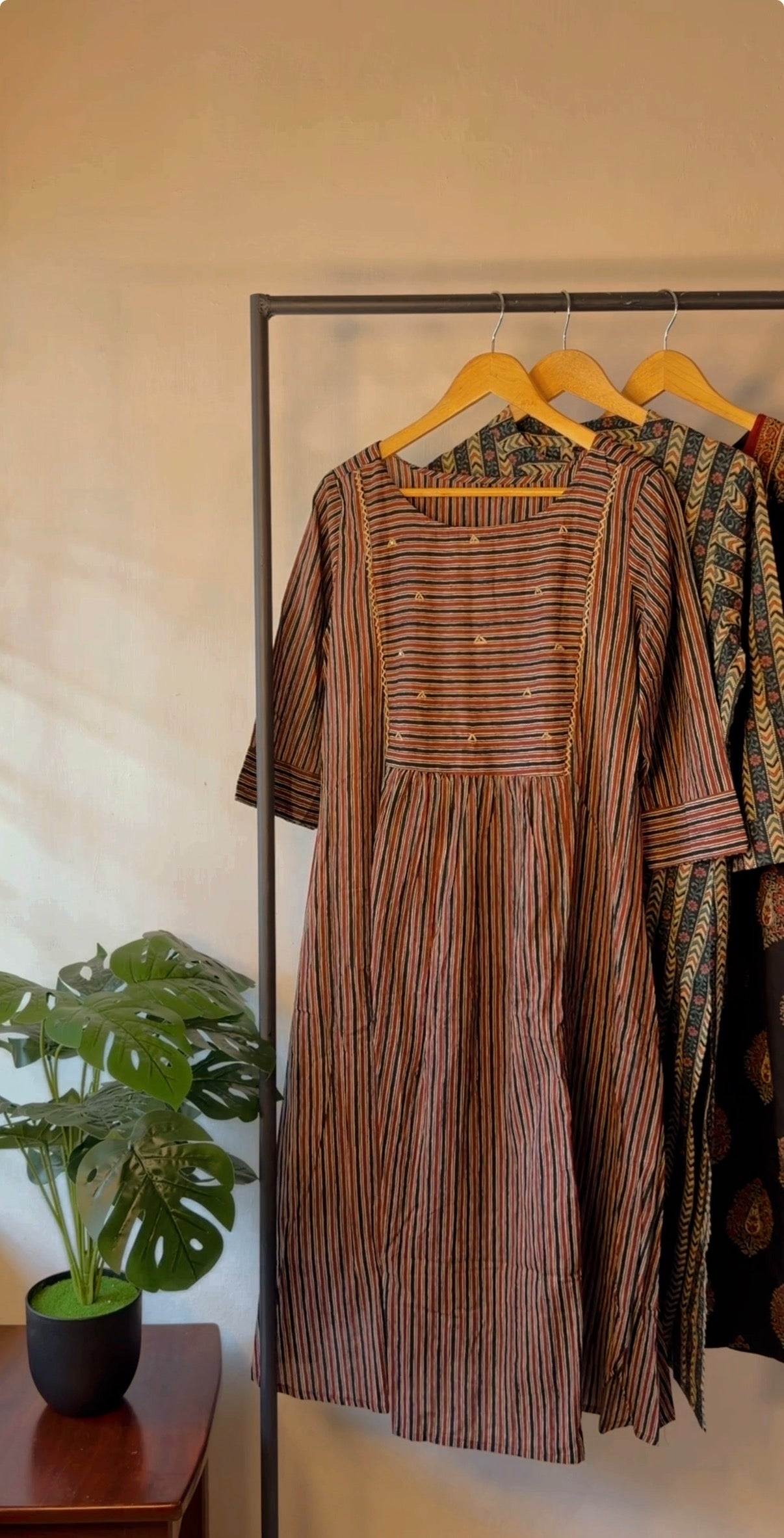 Rustic Stripe A line Kurti